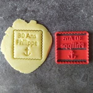 Tagliapasta a forma di ancora - Quadrato - Personalizzabile con nome e numero | Progettato e prodotto in Francia