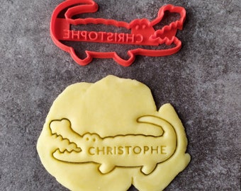 Crocodile cookie cutter - Customizable with first name | Designed and manufactured in France