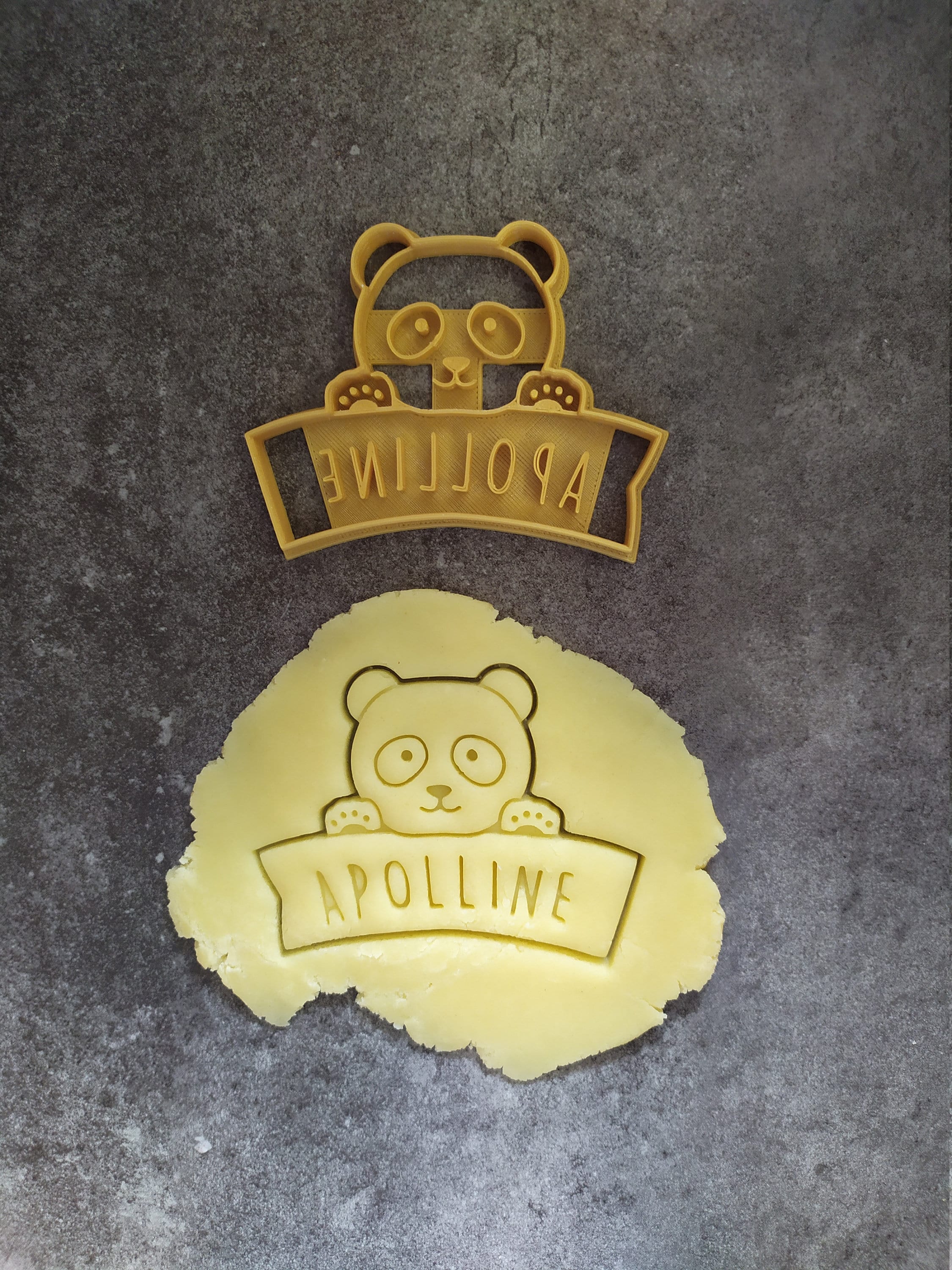 Emporte-Pièce Panda Personnalisable avec Prénom | Conçu et Fabriqué en France