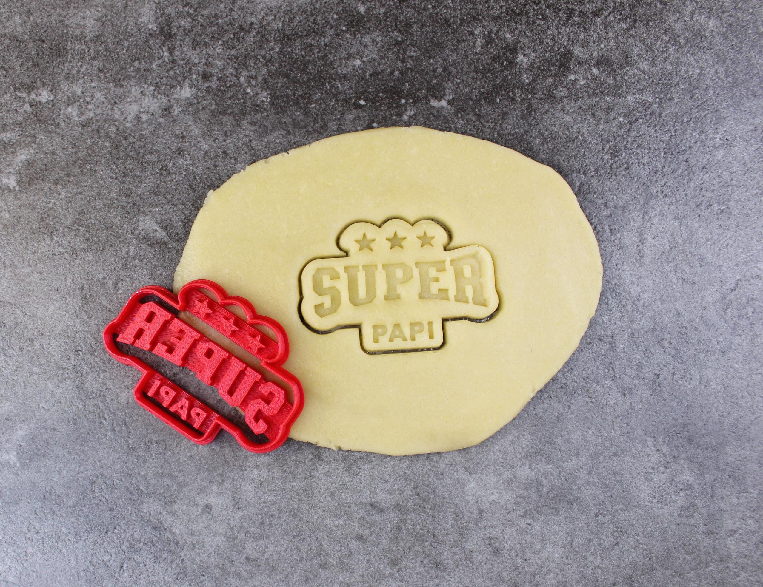 3DKOUPE - Grandfather's Day cookie cutter - "Super Papi" - Color of your choice - Designed and manufactured in France