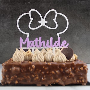 Cake Topper personalizado para cumpleaños o decoración infantil - Pajarita