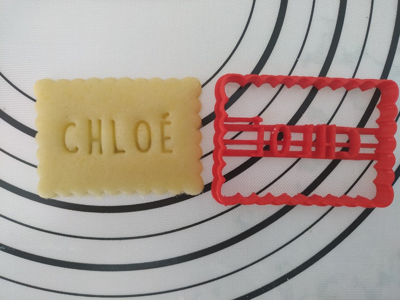 Emporte-pièce Petit Beurre 3DKOUPE - Motif Colombe Personnalisable - Fabriqué En France - Pour Biscuits Maison