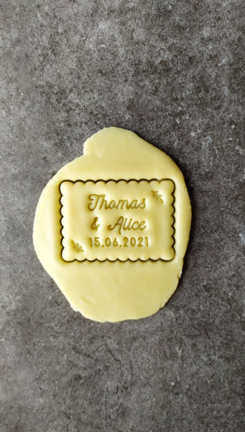 Emporte-pièce petit beurre couple Personnalisable avec prénom Conçu et fabriqué en France image 3