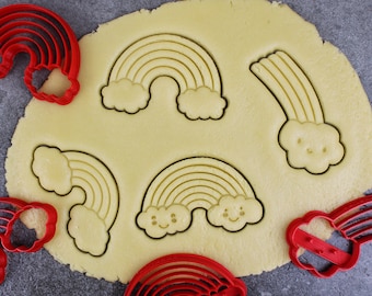 Cortadores de galletas arcoíris (4 diferentes)