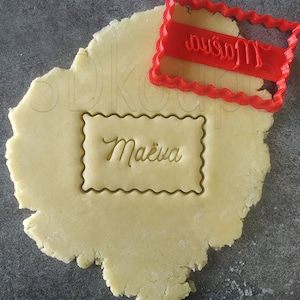 Cookie cutter to create Customizable shape, typography and first name on two lines Designed and manufactured in France image 5