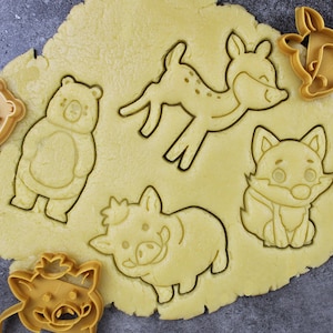 Tagliapasta animali della foresta 2: lupo, cinghiale, orso, cervo