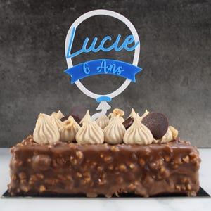 Palloncino compleanno personalizzato: Cake Topper con nome ed età