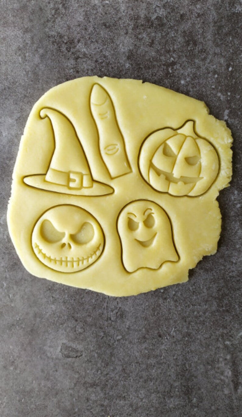 5 Halloween Cookie Cutters Set / Creepy Cake Cutter Etsy