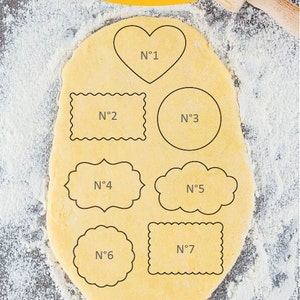 Cookie cutter to create Customizable shape, typography and first name on two lines Designed and manufactured in France image 2