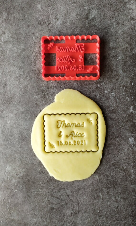 Emporte-Pièce Petit Beurre Couple - Personnalisable avec Prénom| Conçu et Fabriqué en France