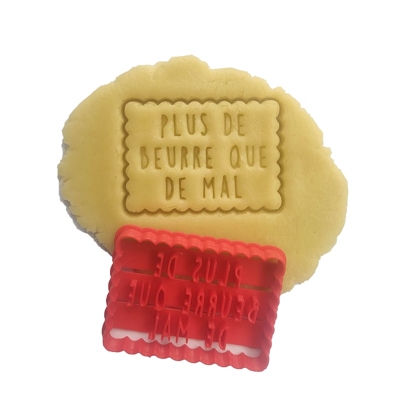 Little butter cookie cutter Customizable with text Designed and manufactured in France image 3