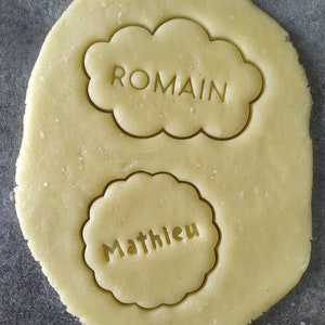 Cookie cutter to create Customizable shape, typography and first name on two lines Designed and manufactured in France image 6