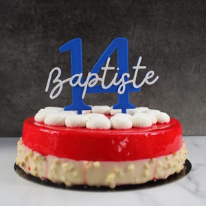 Cake Topper personalizado para cumpleaños - Edad y nombre