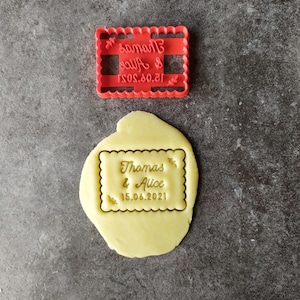 Tagliabiscotti a forma di coppia di Petit Beurre - Personalizzabile con il nome | Progettato e realizzato in Francia