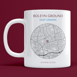 West Ham mug: Boleyn Ground map