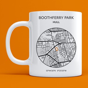 Hull City mug: Boothferry Park map