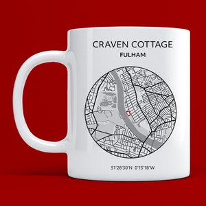 Fulham mug: Craven Cottage carte