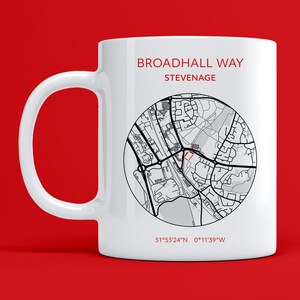 Stevenage mug: Broadhall Way map