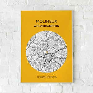 Wölfe Druck: Molineux Karte