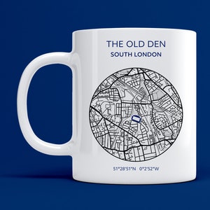 Millwall mug: The Old Den map