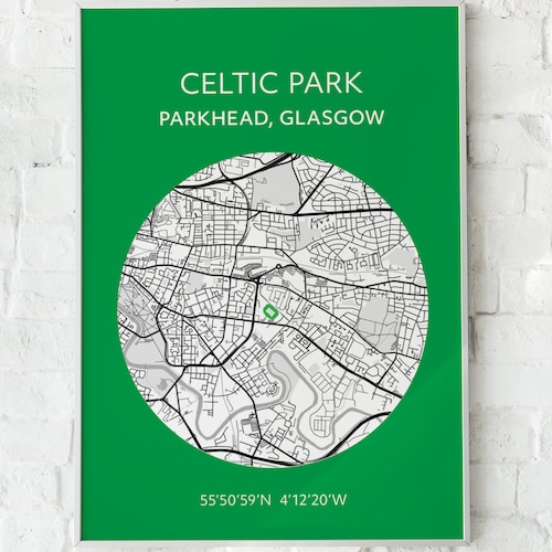 Glasgow Celtic Print Parkhead Map Etsy Il 500x500.2013975980 Afbt