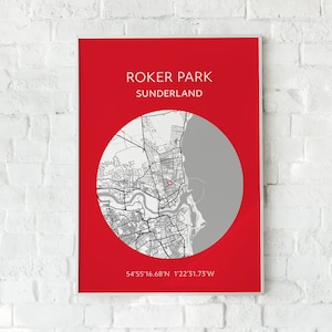 Mapas de Sunderland Roker Park/Stadium of Light