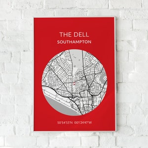 Southampton print: The Dell map