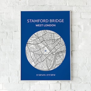Chelsea print: Mapa de Stamford Bridge