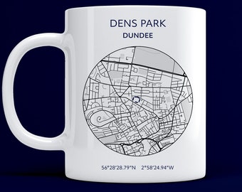 Dundee mug: Dens Park map
