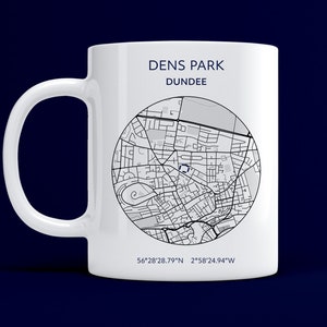 Dundee mug: Dens Park map