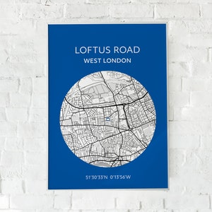 Queens Park Rangers: Loftus Road map print