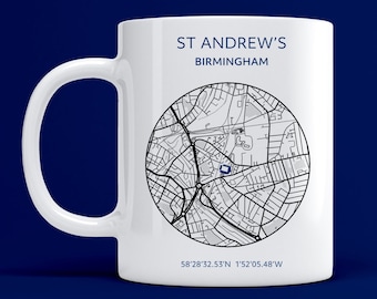 Birmingham City mug: St Andrew's map