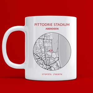 Aberdeen mug: Pittodrie map