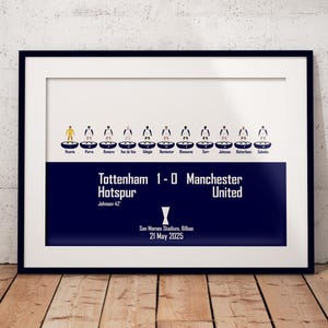Tottenham Hotspur - Europa League 2025: Subbuteo print