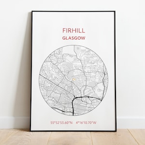 Partick Thistle print: Firhill map
