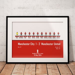 Manchester United - FA Cup 2024: Subbuteo-print