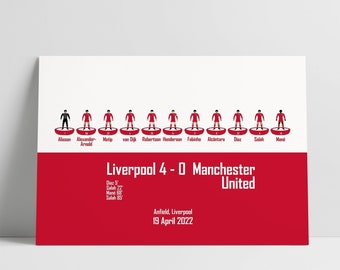 Liverpool print: Subbuteo (4-0 at Anfield 2022)