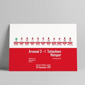 Arsenal print: Subbuteo (3-1 North London Derby 2021)