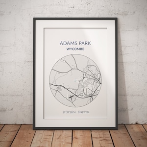 Wycombe Wanderers print: Adams Park map