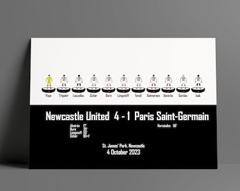 Newcastle print: Subbuteo (4-1 vs PSG)