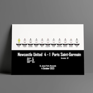 Newcastle print: Subbuteo (4-1 vs PSG)