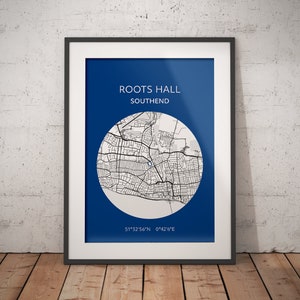 Southend United print: Roots Hall map