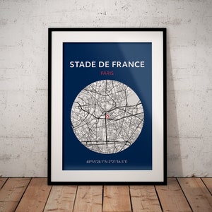 Stade de France map print