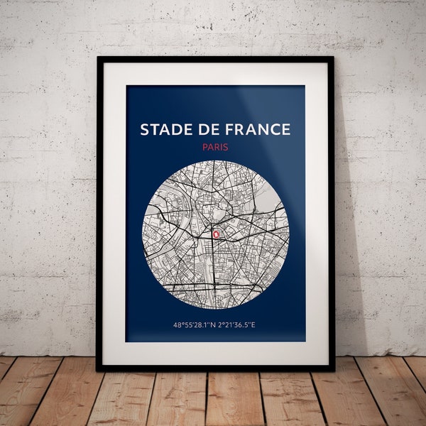 Imprimer la carte du Stade de France