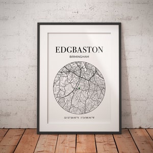 Edgbaston Stadium: cricket map print
