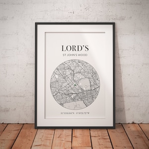 Lord&#39;s Cricket Ground map print