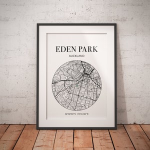 Eden Park cricket ground map print