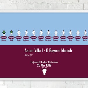 Aston Villa 1982: Subbuteo print