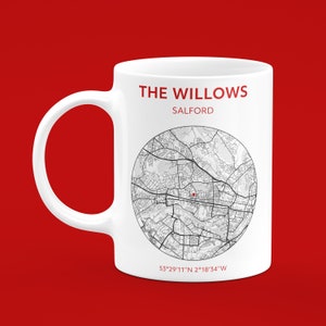 Salford Rugby Tasse: Die Weiden Karte