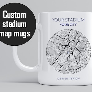 Custom / personalised football mug - Map of stadium